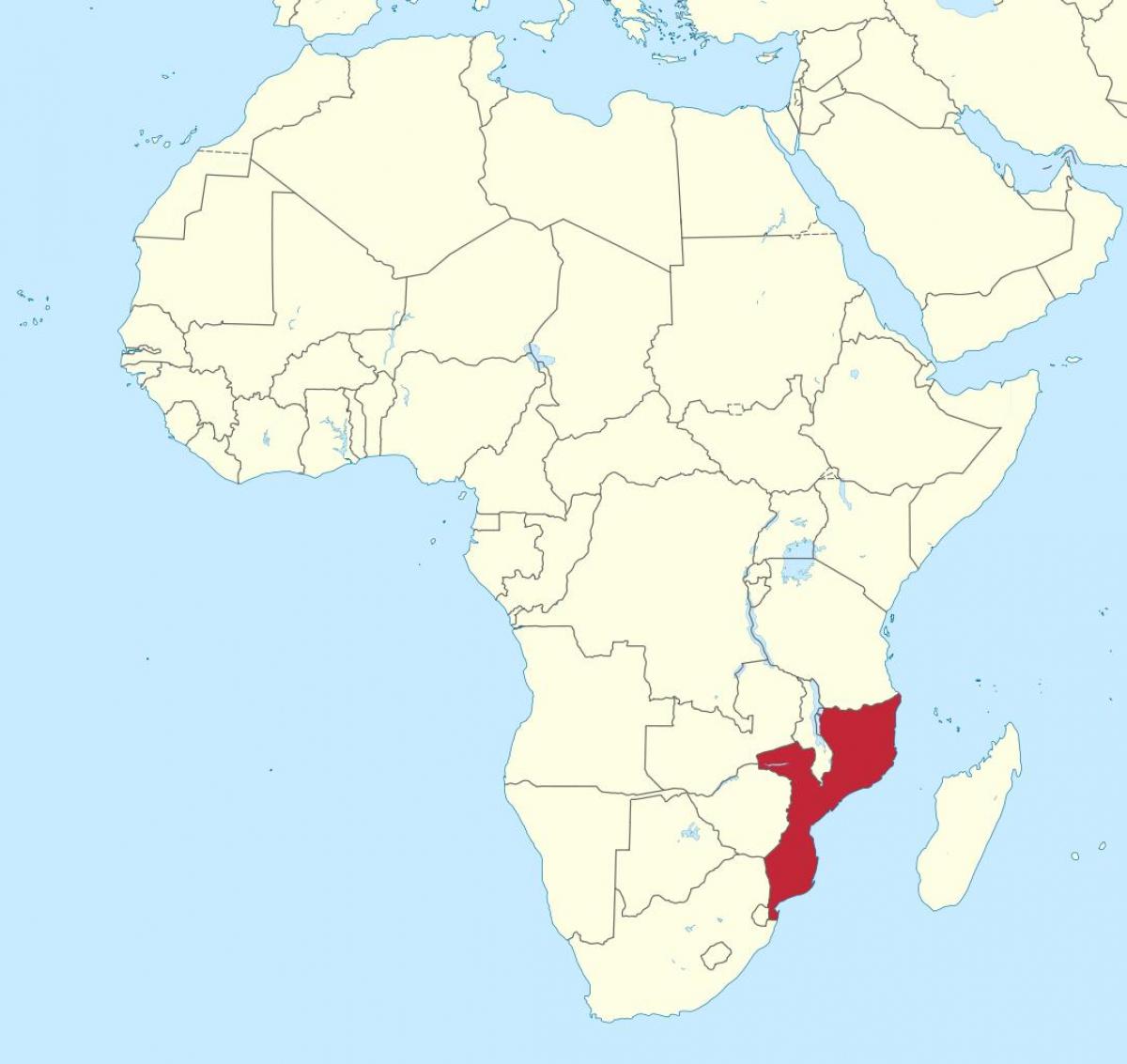 地图莫桑比克非洲