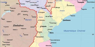 莫桑比克的政治地图